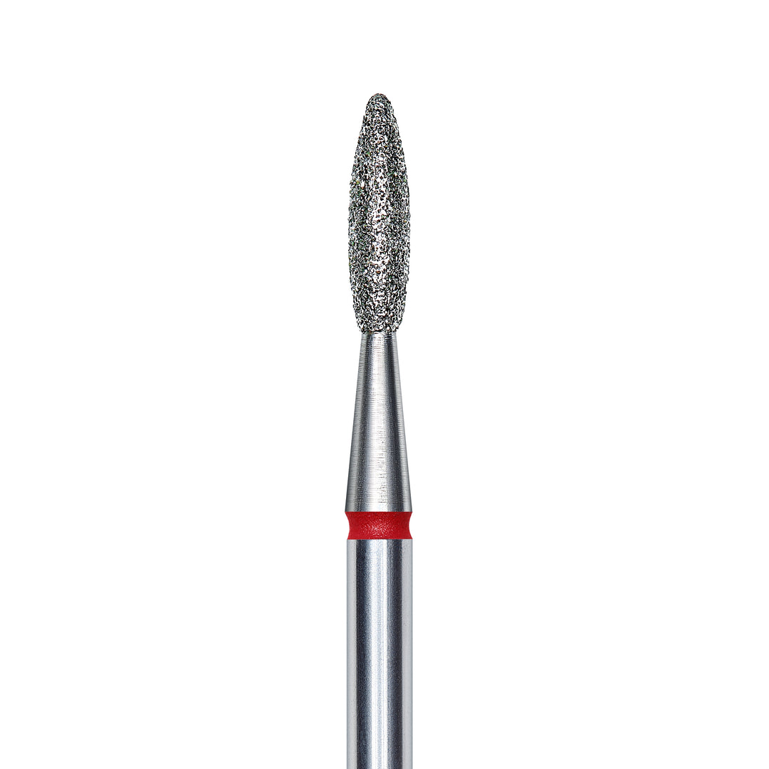 Staleks PRO Diamond Drill Bit | Flame RED |  2.1 mm/8 mm | FINE | FA10R021/8