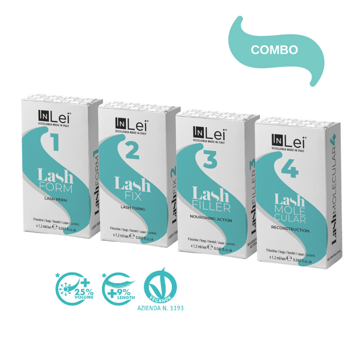 InLei® Lash Filler Trio | Formulaire 1 | Correction 2 | Remplissage 3 | Sachets