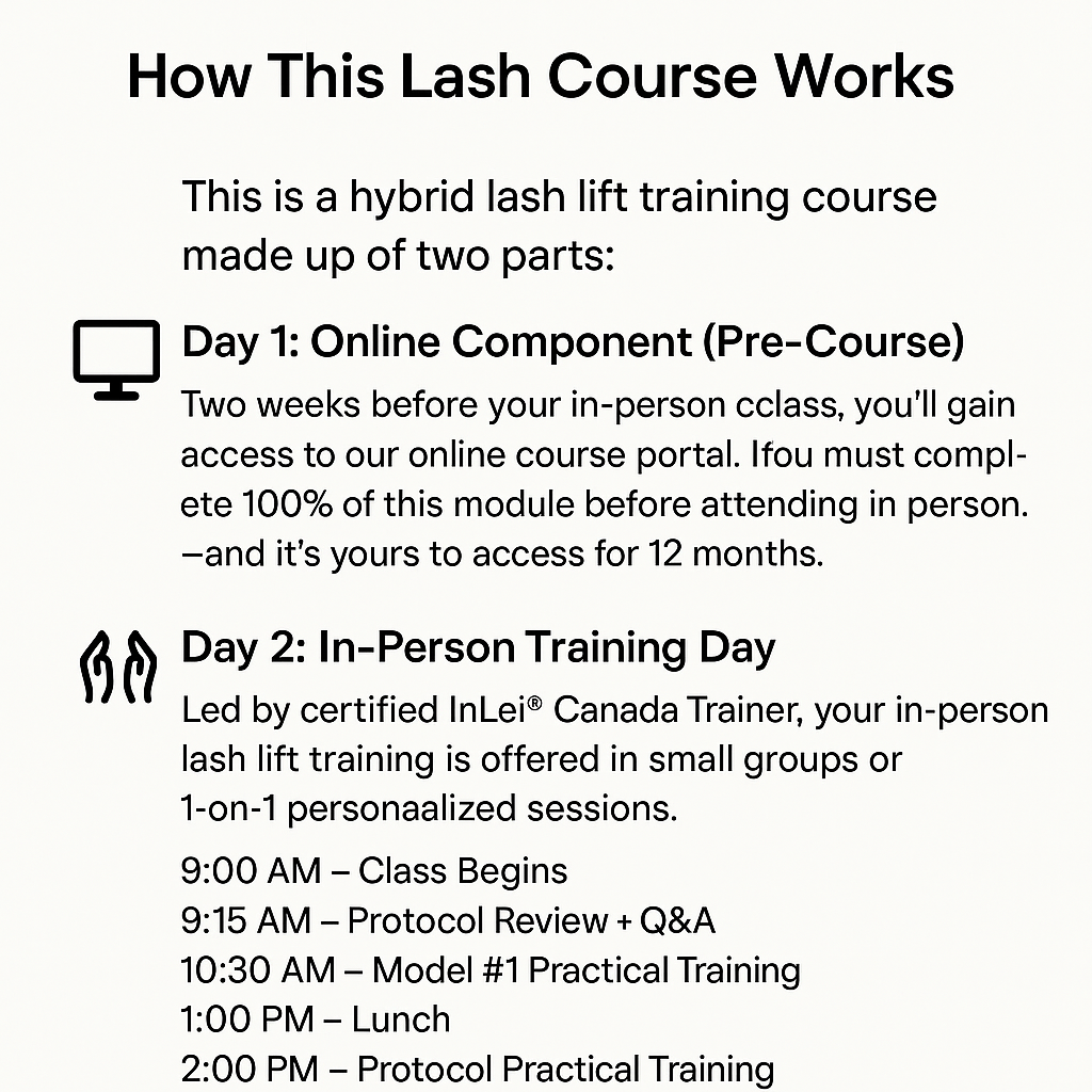 Cours de 2 jours InLei® Lash Filler Master | Cours de maître Rehaussement de cils