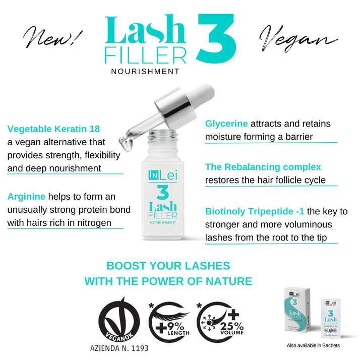 InLei® Lash Filler Trio | Formulaire 1 | Correction 2 | Remplissage 3 | Sachets