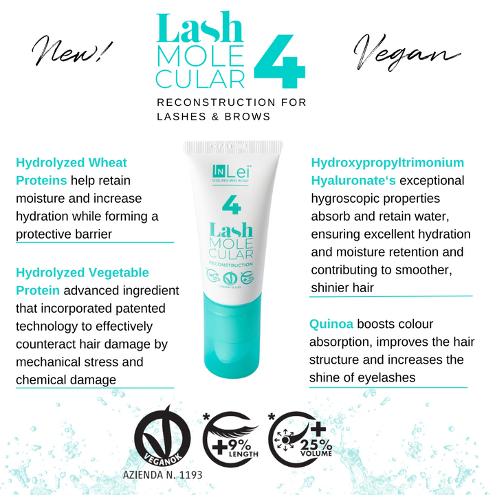 InLei® Lash Molecular 4 | Reconstruction for Lashes & Brows | 9 Sachets