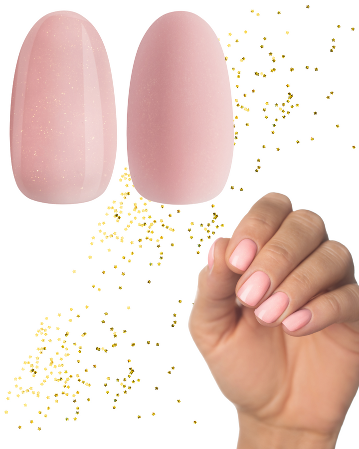 Luminary™ Bliss | Pink w/Gold Shimmer | Multi-Flex Gel Polish – Builder Base