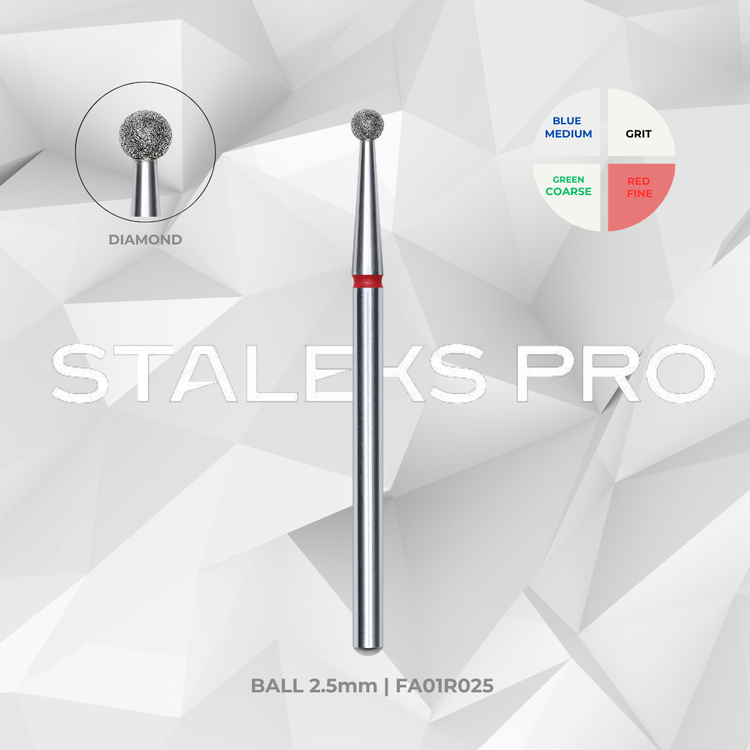 Fine grit ball drill bits for cuticle and skin work