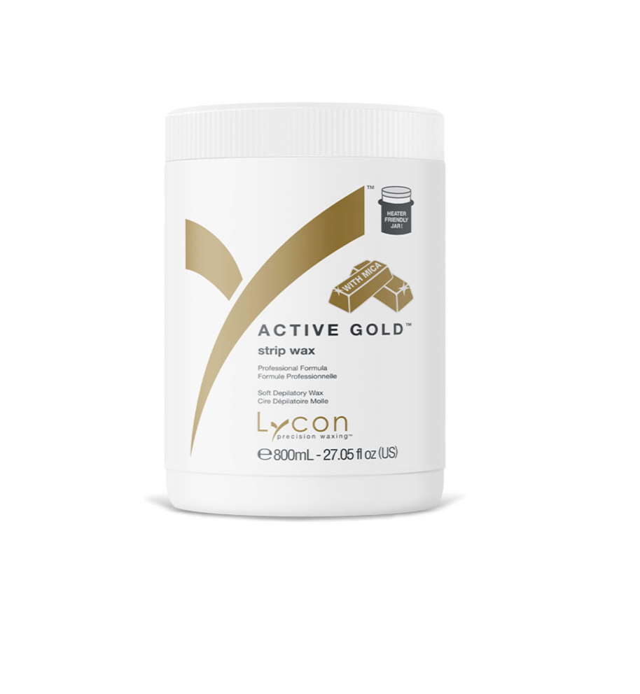 Lycon Active Gold strip wax with Micro Mica for large body areas