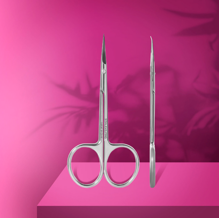 Staleks Expert 51 Cuticle Scissors – hook-tip precision stainless steel scissors for professional manicures