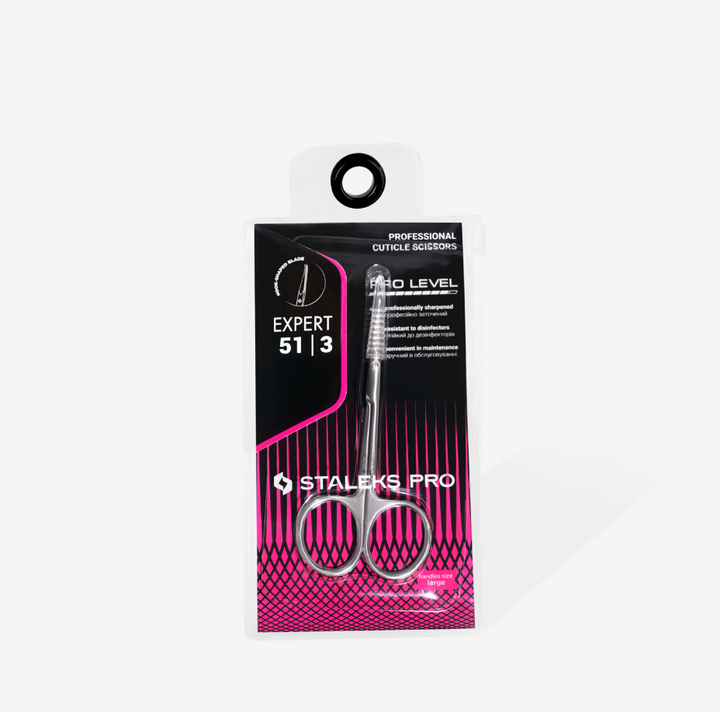 Staleks EXPERT 51 Cuticle Scissors | Type 3 Hook-Tip Precision Tool