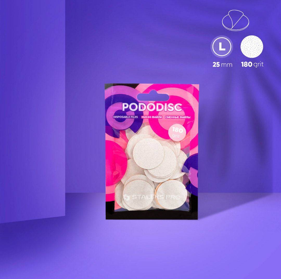 Staleks Pododisc White Refill Pads PRO L 25mm – 50 pack for pedicure disc