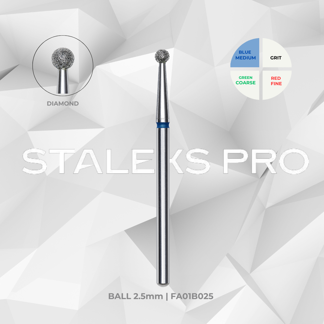 Medium grit ball drill bits for cuticle and skin work