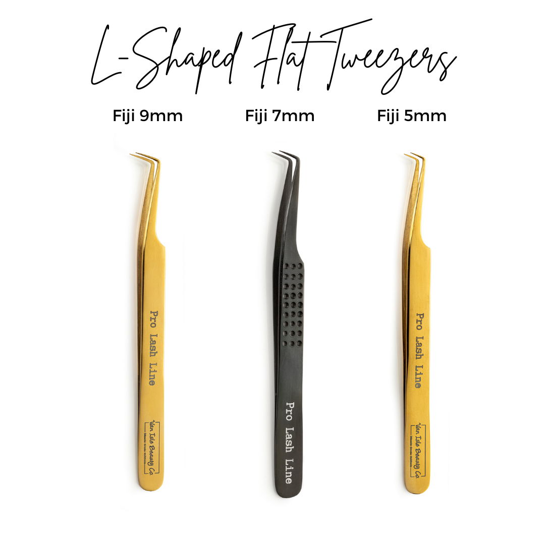 Fiji Flat L-Shaped Volume Lash Tweezer - 5mm Tip