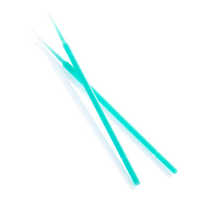 Tiffany green microbrushes for lash lift or lash treatments.