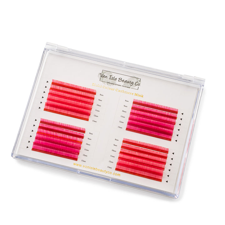 Palette de cils roses multicolores | .07mm | XL | 8-13mm