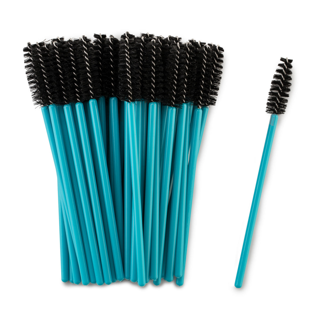 blue and black mascara wands