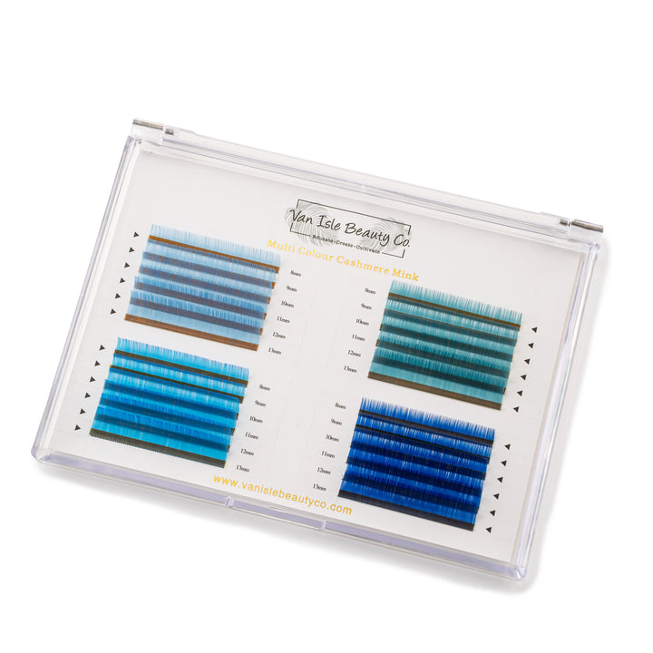Palette de cils bleus multicolores | .07mm | XL | 8-13mm