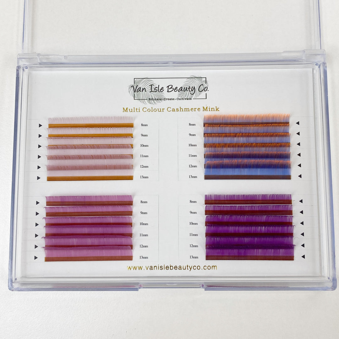 Palette de cils violets multicolores | .07mm | XL | 8-13mm
