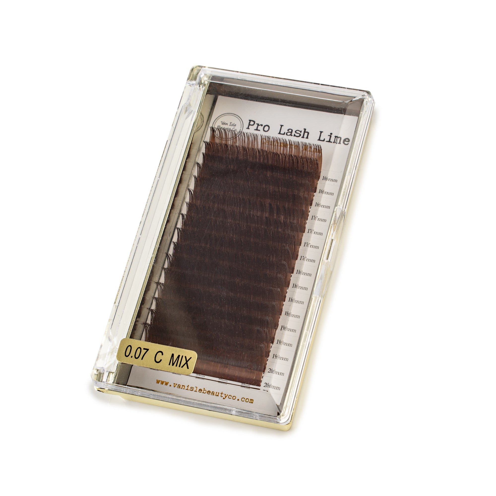 Brown Volume Lash Tray – 16 Rows, Easy-to-Fan, Foil-Backed Strips
