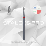 Staleks PRO Diamond Drill Bit | Pointed BUD  | 1.8 mm/4 mm & 25mm/4.5mm | FA60