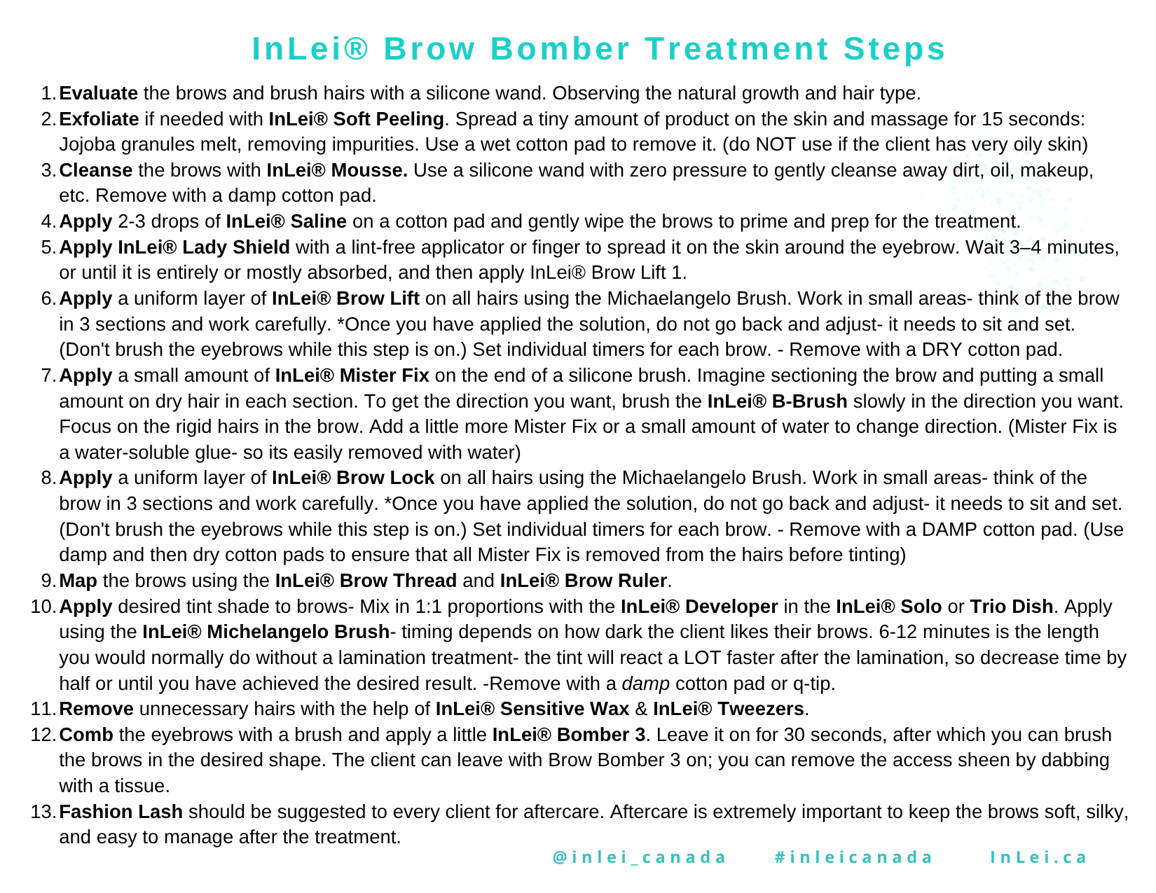 InLei® Brow Bomber Sachet Trio Kit – 3-Step Brow Lamination System
