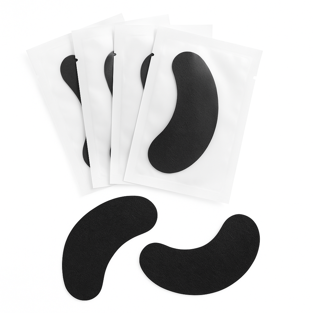 Black eye pads for UV light for eyelash extensions or tinting lashes 