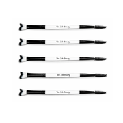 5 PCS Curved Lash Shampoo Brushes | Dual-Ended Eyelash Cleansing Brush