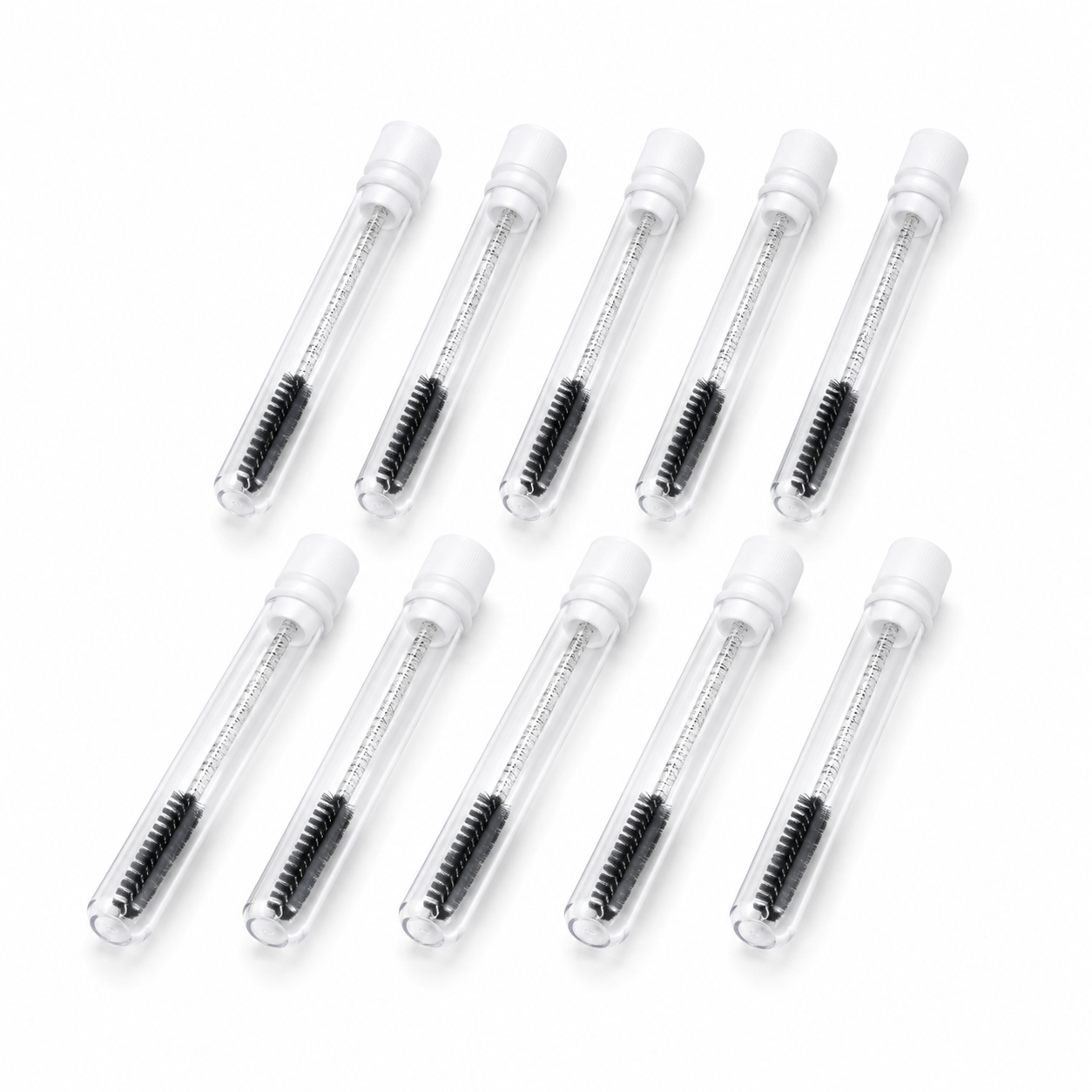 Luxury mascara wand with protective tube for lash extension aftercare