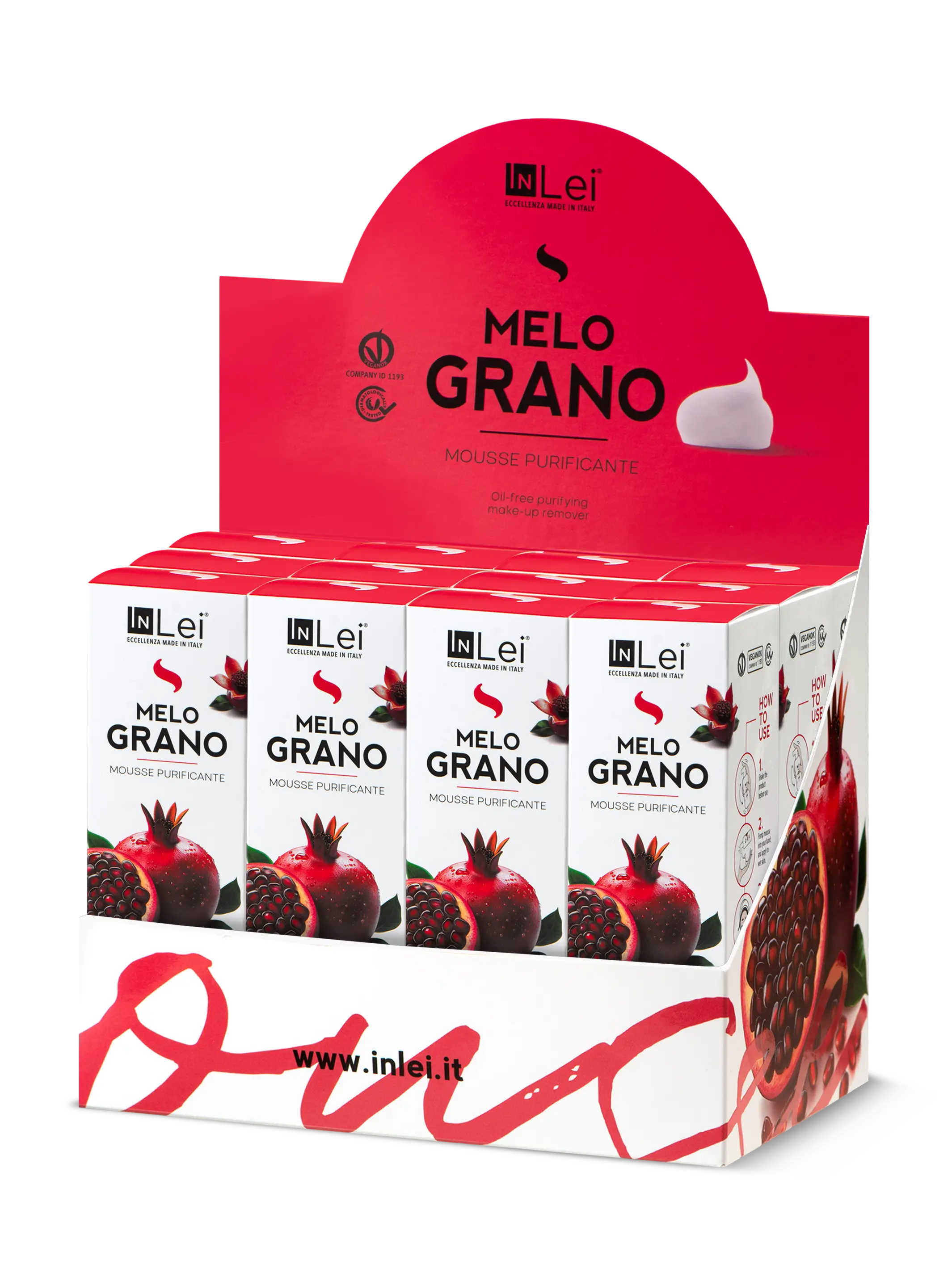 InLei® Pomegranate Mousse Travel Size | Lash & Brow Aftercare Cleanser (12PCS)