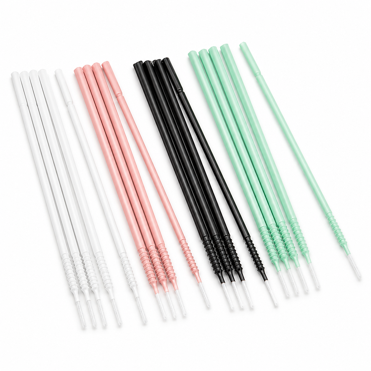 Long Nose Micro Brushes – 100 Pack | Bendable Lash Lift & Extension Applicator Wands