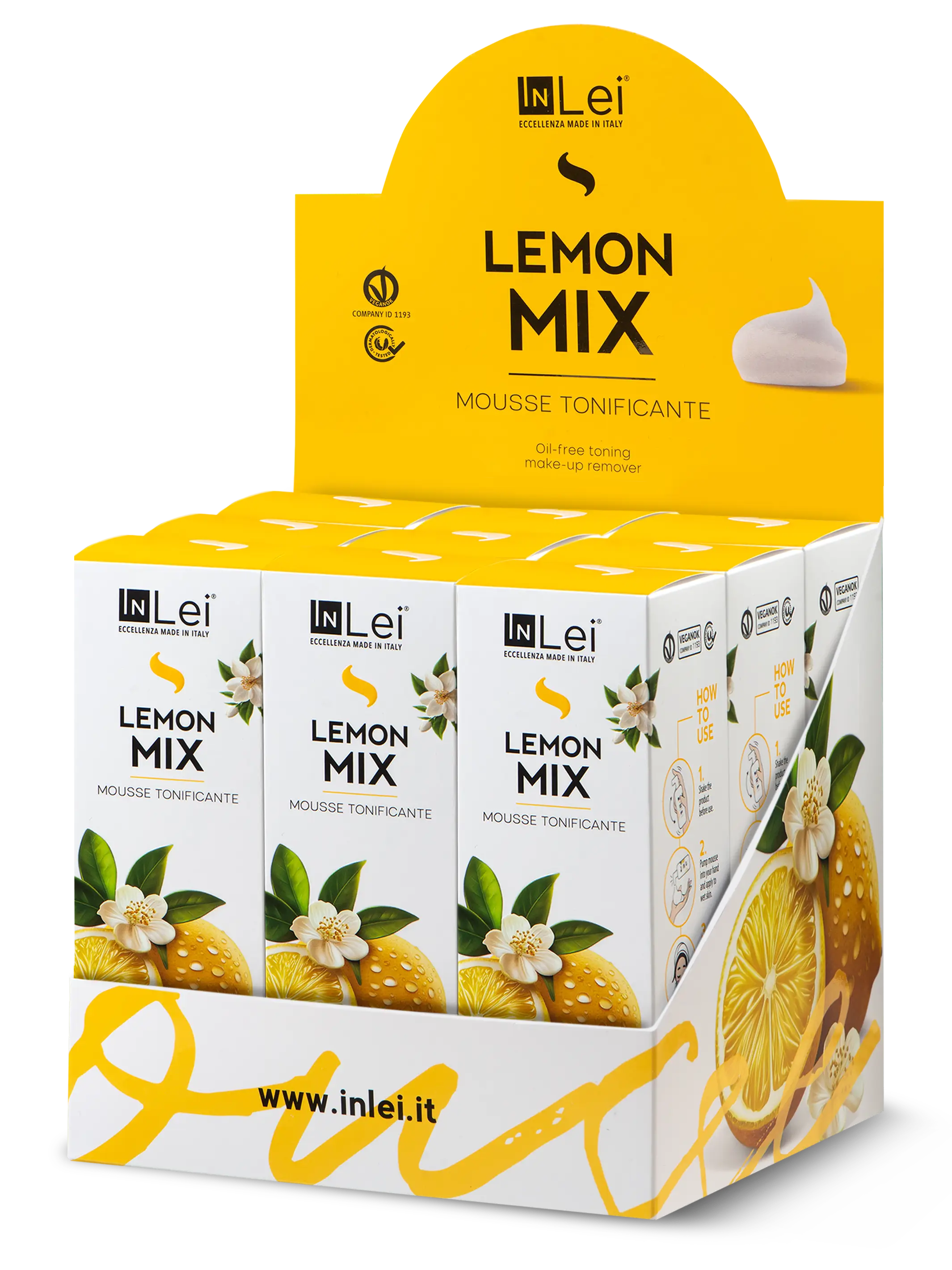 InLei® Lemon Mousse Display | Lash & Brow Aftercare Cleanser (100ml)