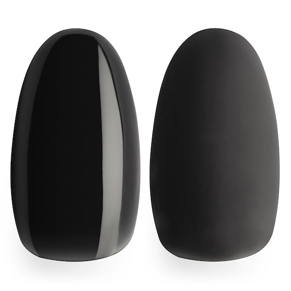 Shiny or matte top coat Luminary Absence black gel polish, multi-flex builder gel base and colour in one