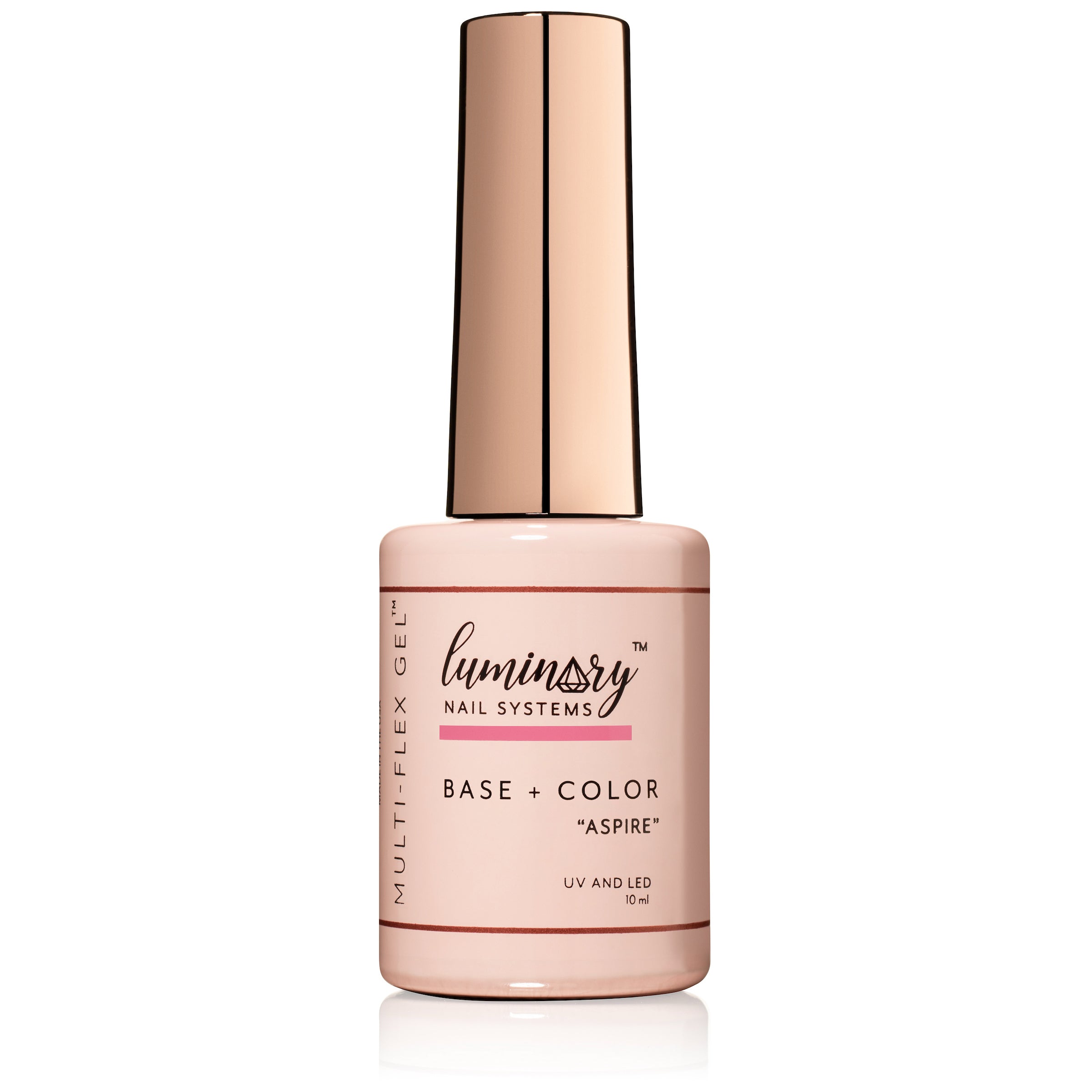 Luminary Aspire Nude Multi-Flex Gel Polish – Semi-Opaque Nude Builder Gel for Base, Overlay, or Extensions 10 ml