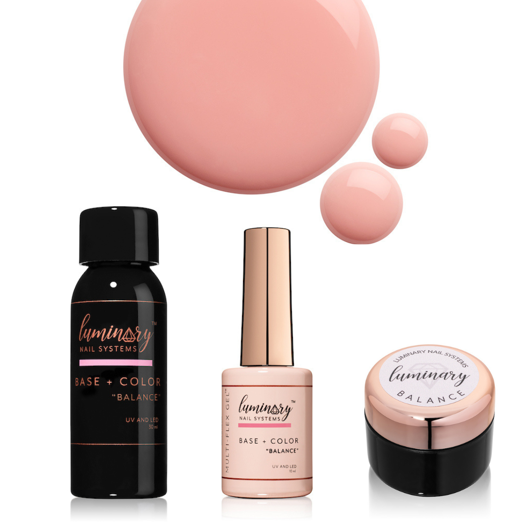 Bundle Kit Luminary Balance Pink Multi-Flex Gel Polish – Builder Gel for Nails, Soak-Off, Vegan