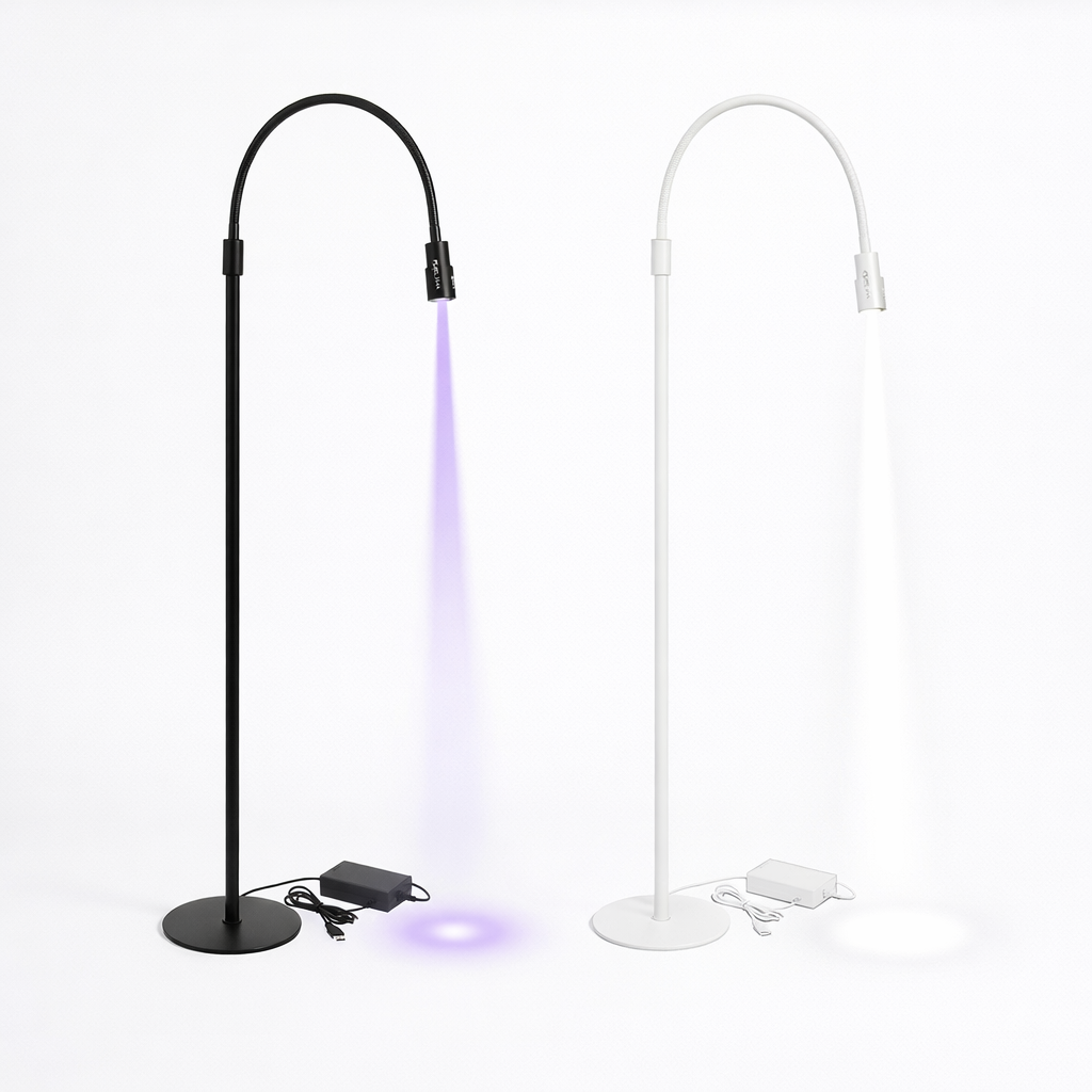 PüRE Luma™ Floor LED "Halo" Lash Lamp | White Base | White Light