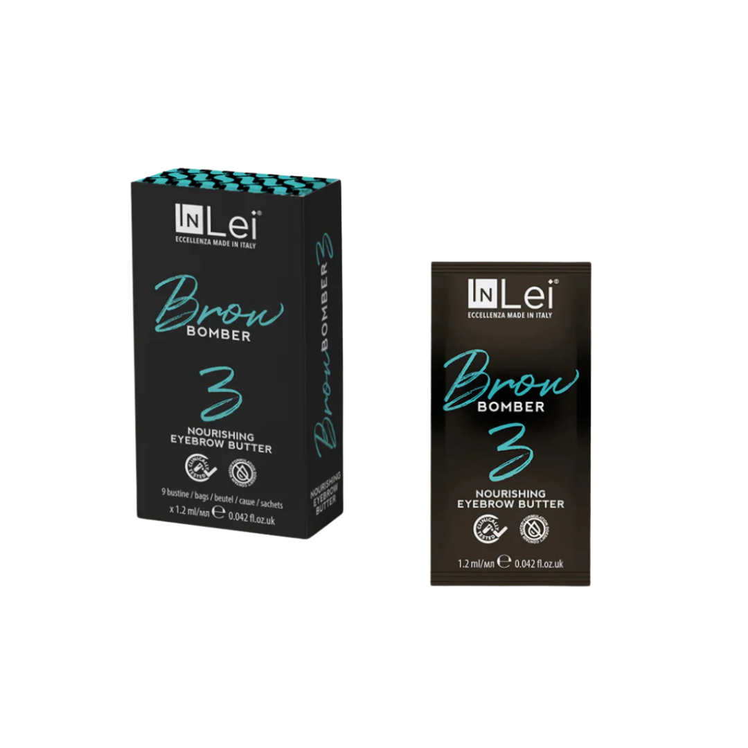 InLei® Brow Bomber 3 Nourishing Cream – 9 Single-Use Sachets for Brow Lamination