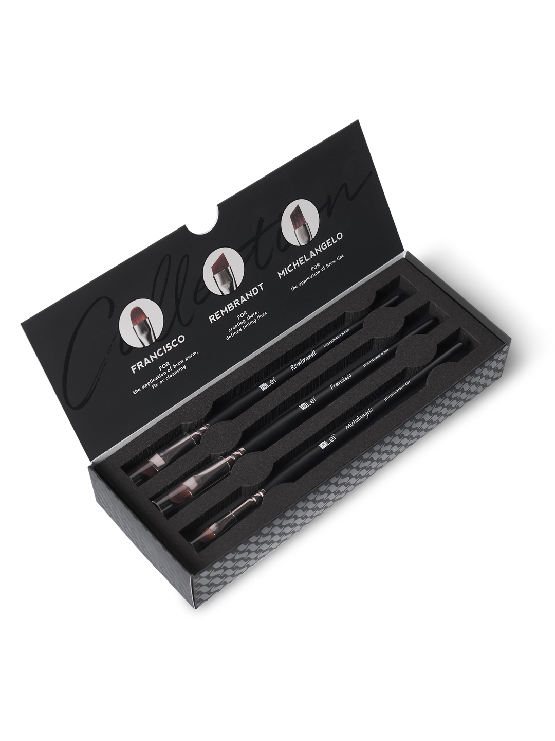 InLei made-in-Italy brow brush set for precise application

