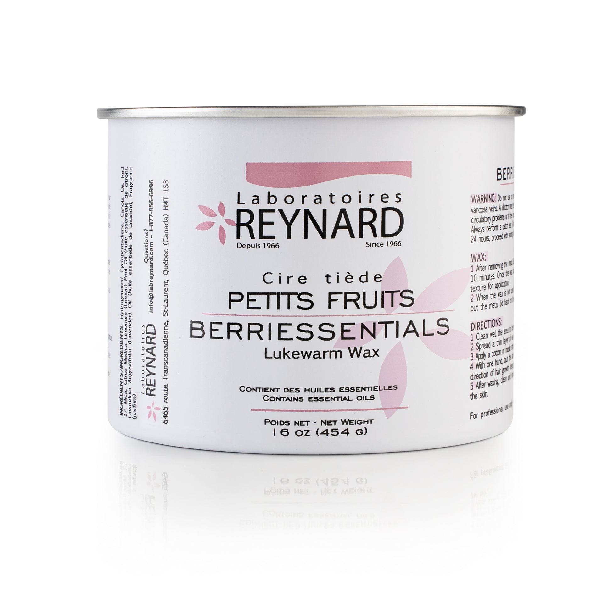 Berry-scented gel wax with lavender and lemon essential oils

