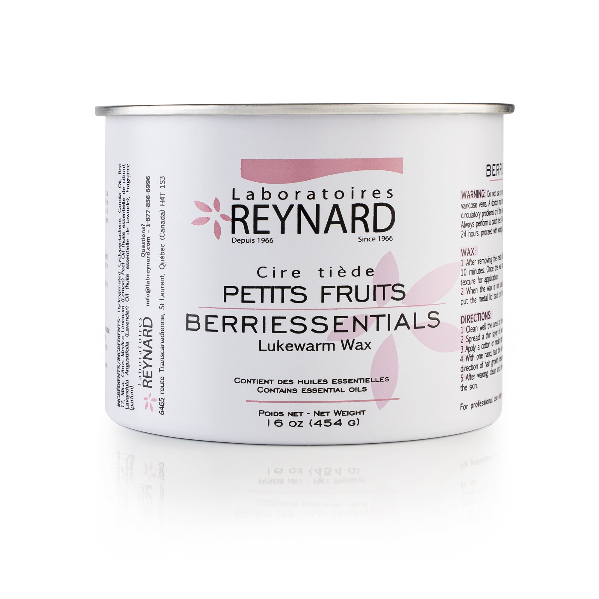 Berry-scented gel wax with lavender and lemon essential oils

