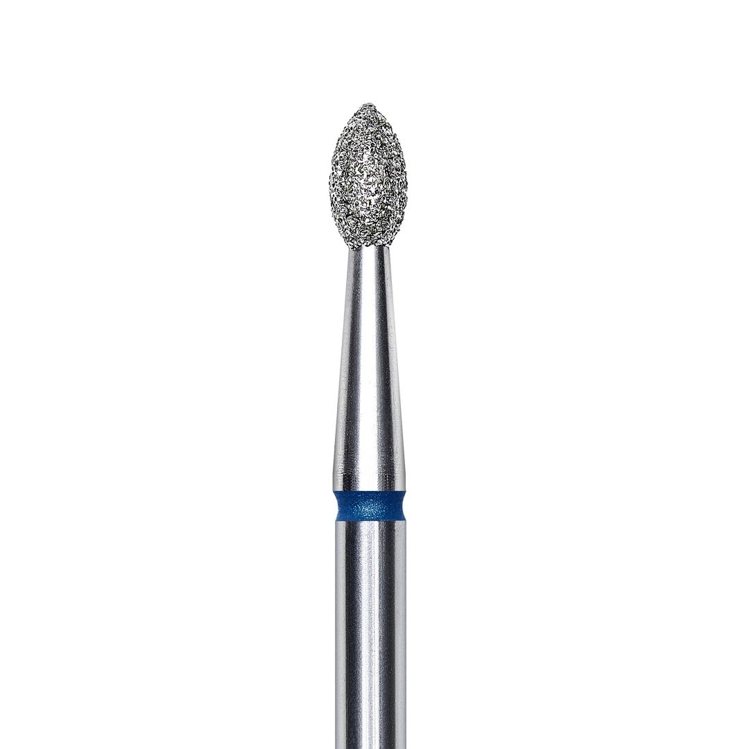 Staleks PRO Diamond Drill Bit | Pointed "bud" BLUE |  2.5 mm/4.5 mm | MEDIUM