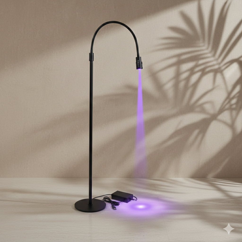 PüRE Luma™ Floor LED "Halo" Lash Lamp | White Base | White Light