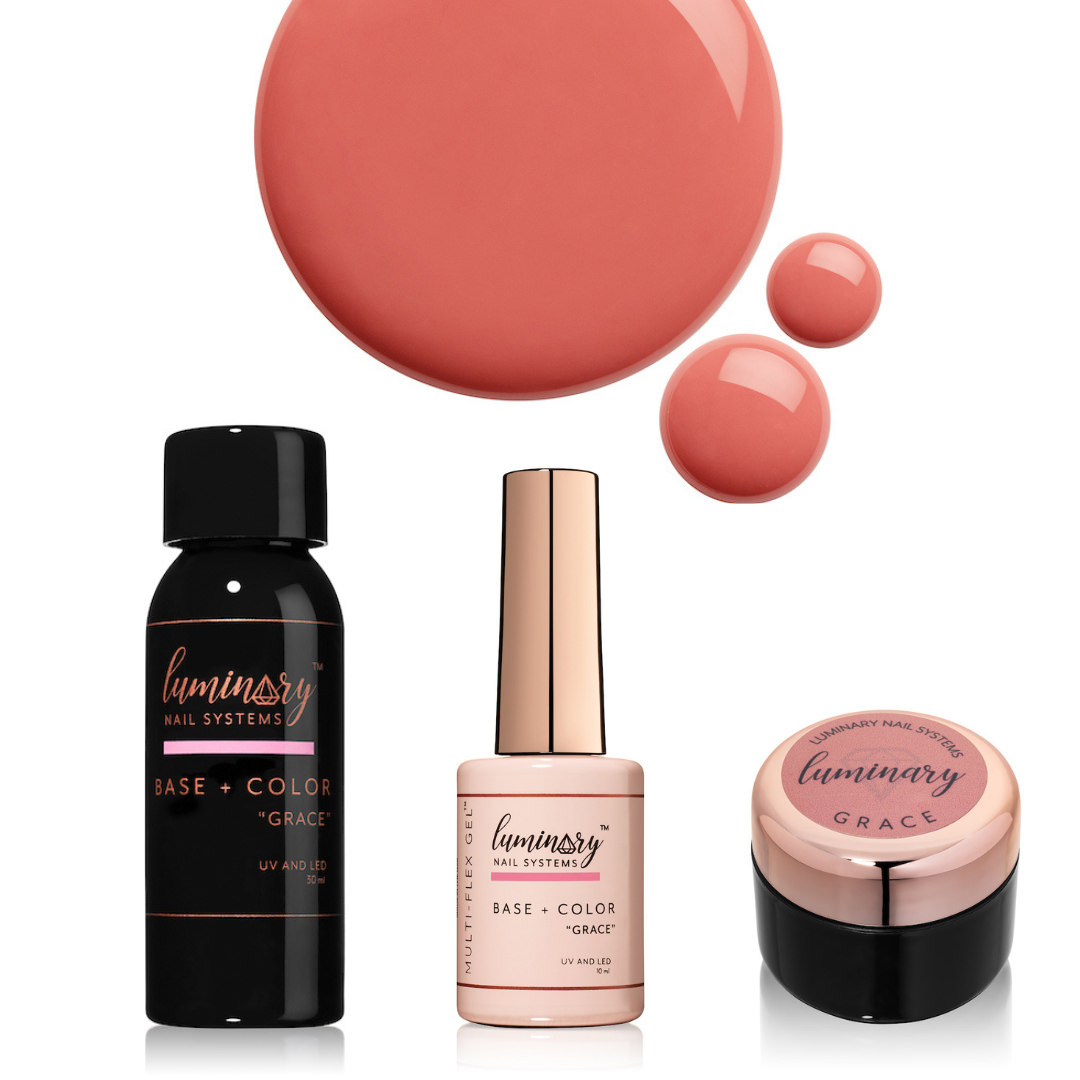 Bundle Kit Luminary Grace Pink Multi-Flex Gel – Vegan Soak-Off Builder Gel