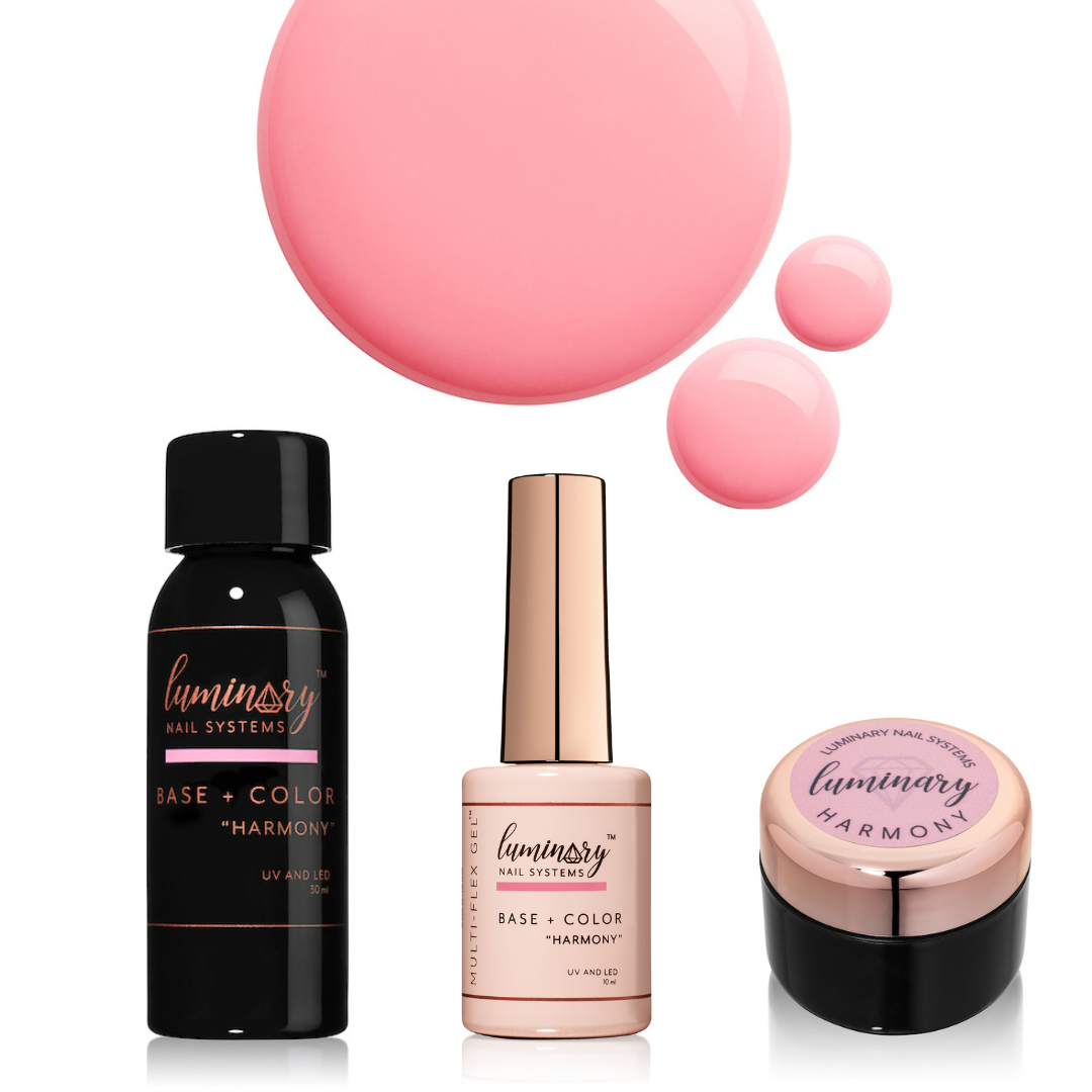 Bundle Kit for Luminary Harmony Multi-Flex Builder Gel – Semi-Opaque Pink 