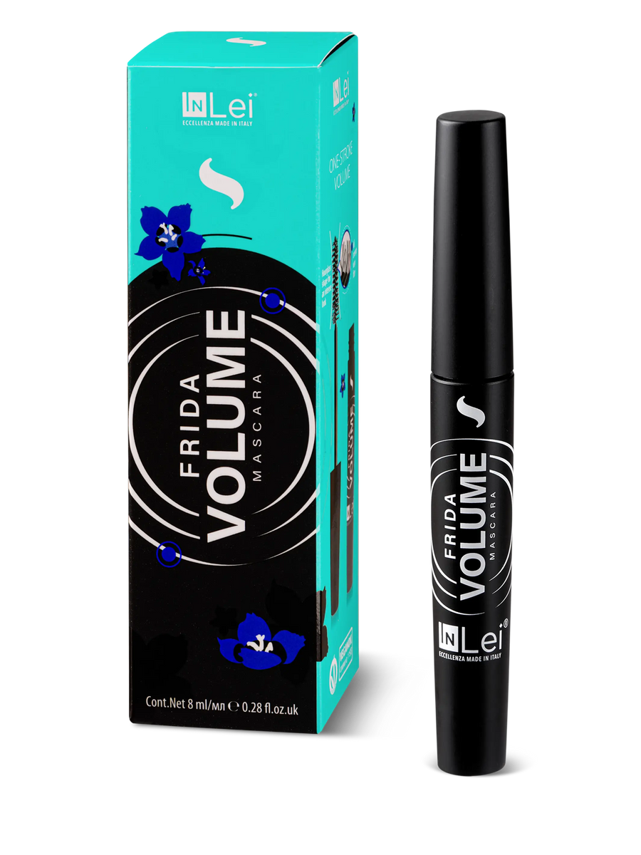 InLei® Frida Volume Mascara – black volumizing mascara with peptide formula and hourglass brush, lash lift safe