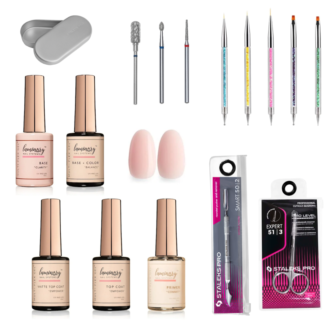 Builder Gel Starter Kit w/ Luminary Flex Gel | Pro Nail System & Tools