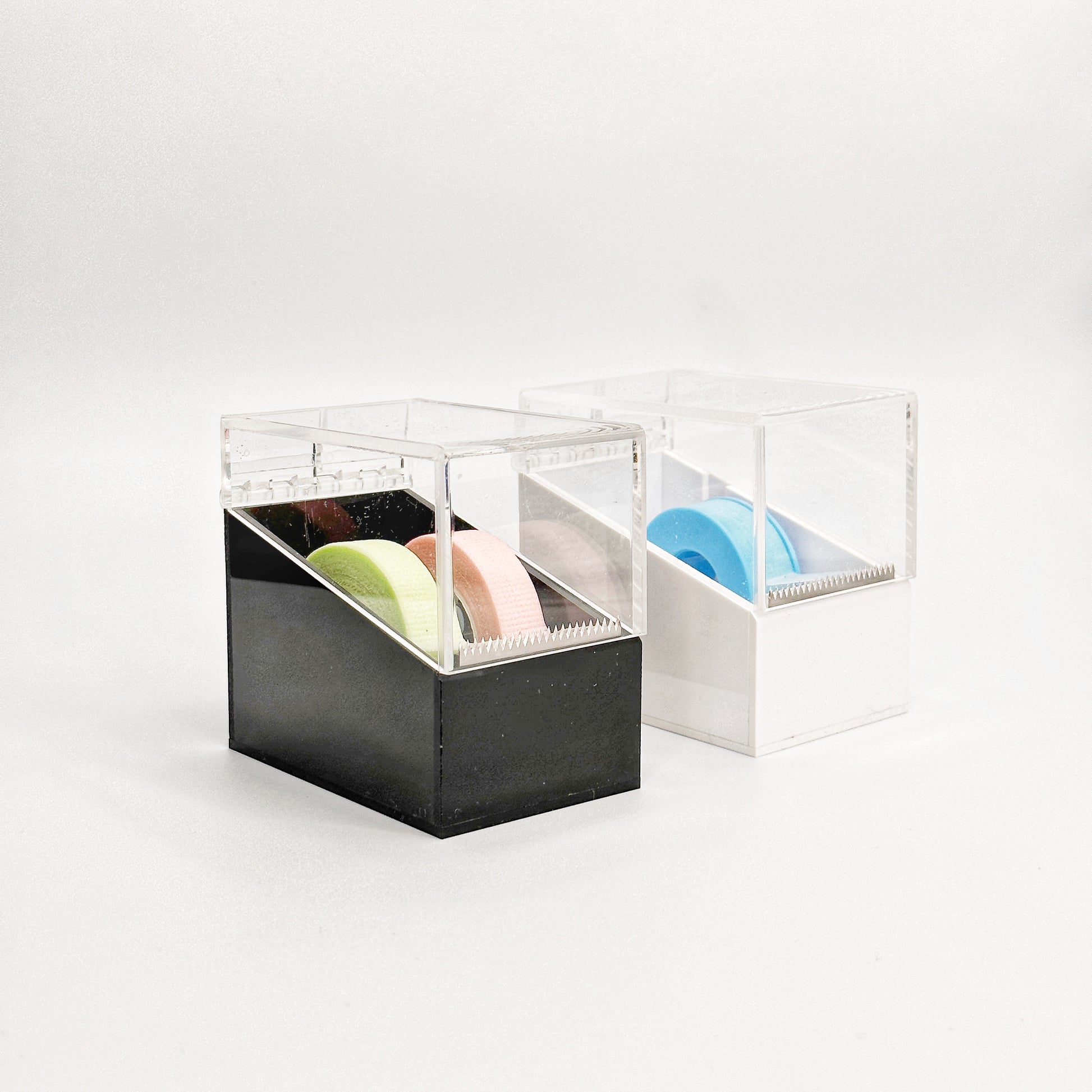 Acrylic Covered Lash Tape Dispenser – dual slot, dust-free storage for lash artists