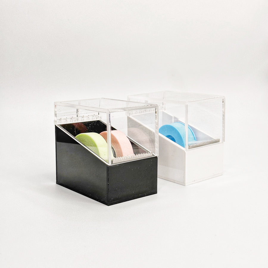 Acrylic Covered Lash Tape Dispenser – dual slot, dust-free storage for lash artists