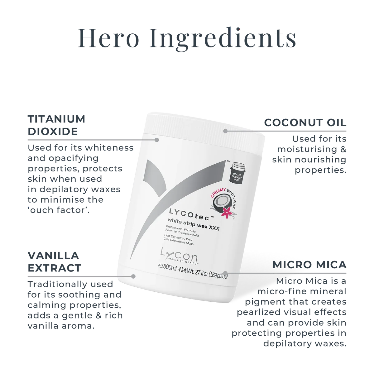 Cire en bande blanche (noix de coco) Lycotec