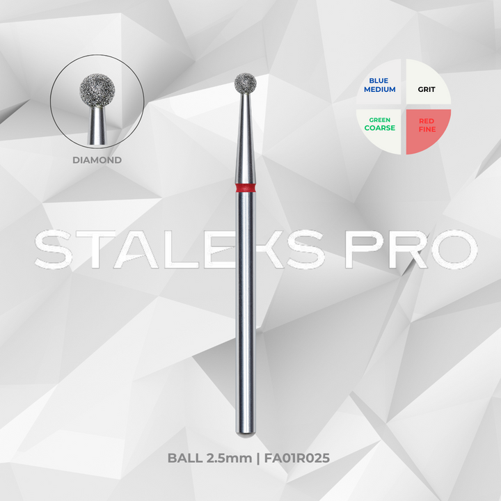 Staleks PRO Diamond Drill Bit | 2.5 mm BALL | FA01_025