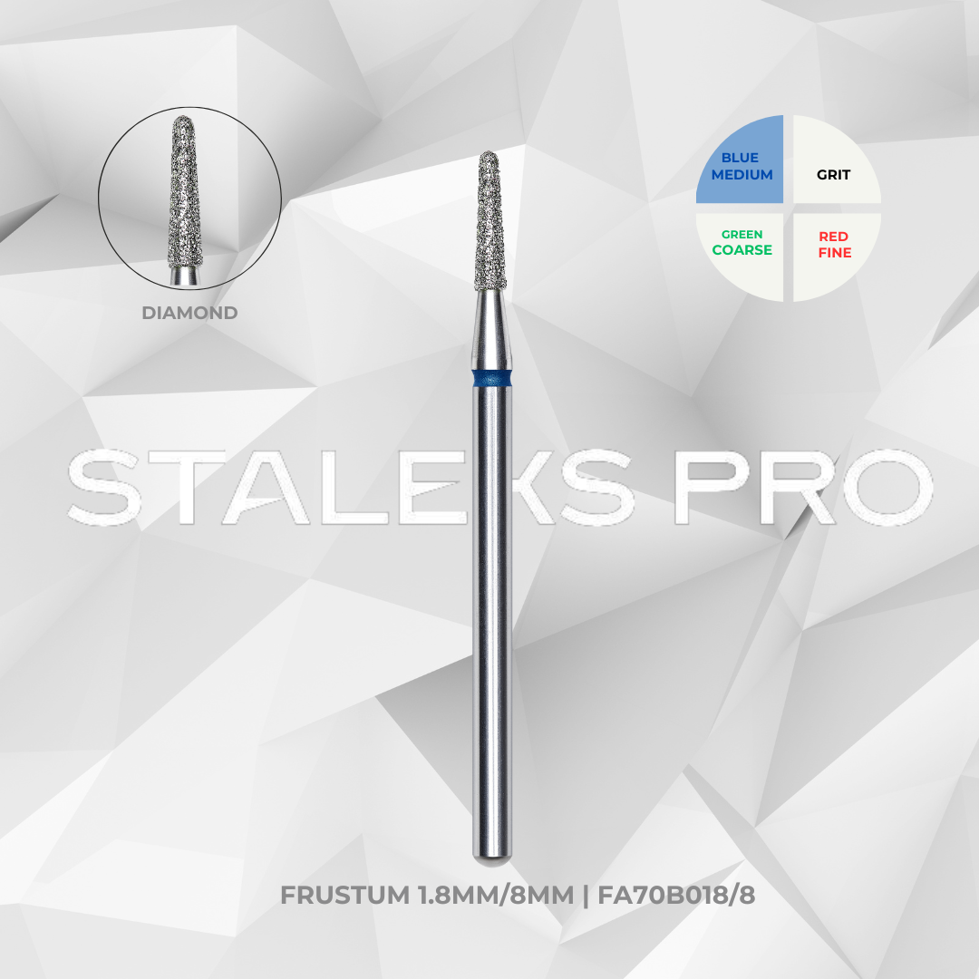 Staleks PRO Diamond Dril Bit | FRUSTUM | 1.6/10 mm & 1.8/8mm | FA70_016/10 | FA70_018/8