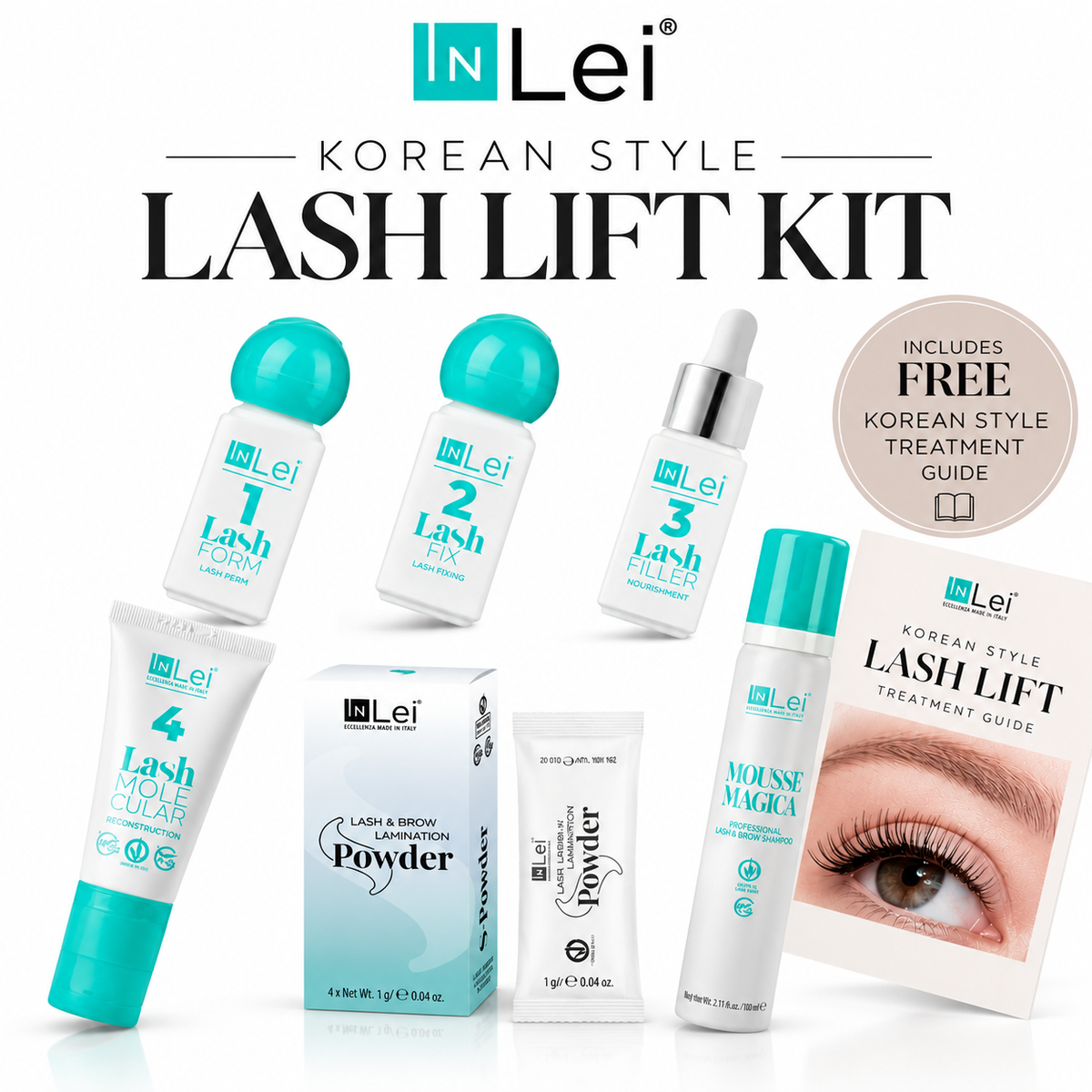 InLei® Korean Style Lash Lift Kit & Free Guide