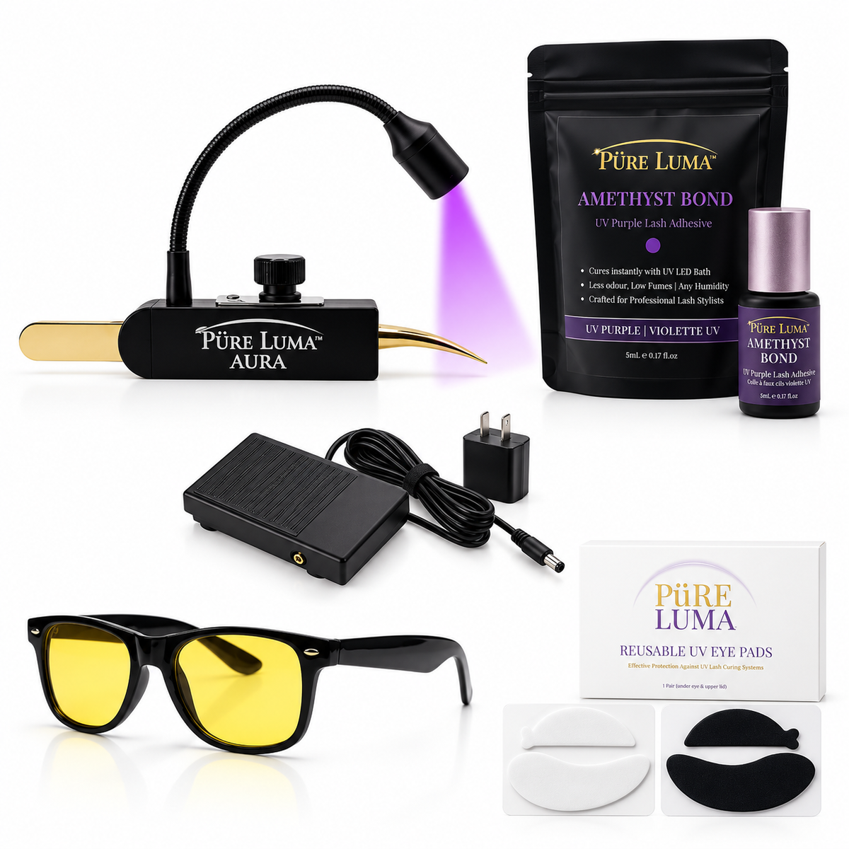 PüRE Luma™ LUMINA Arua UV Tweezer System Bundle | FREE Online UV/LED Lash Course