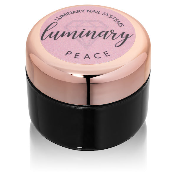 Empty Jar for Luminary Peace Nude Peach Multi-flex builder gel and base colour in one.