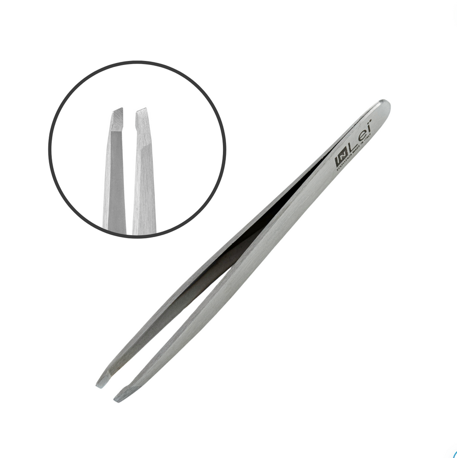 InLei® Angled Slanted Tweezers – Professional Brow Tweezers